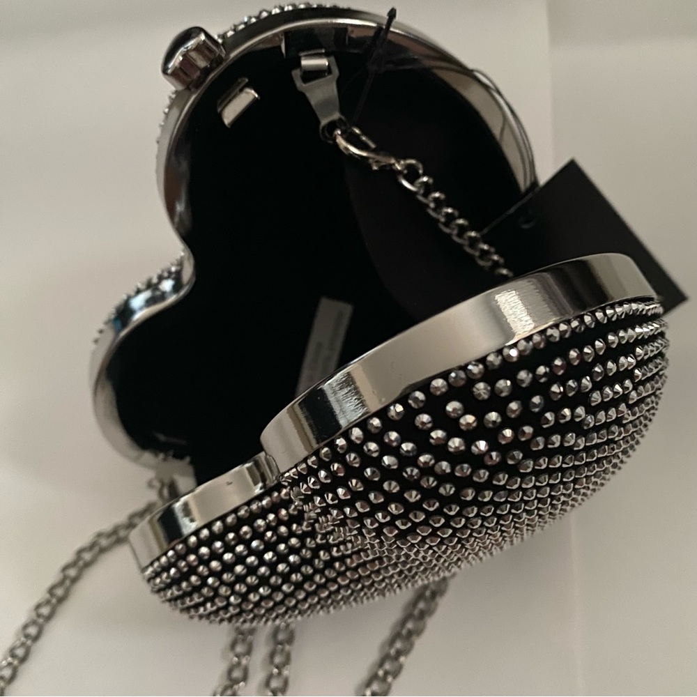 Badgley Mischka Heart Shape Rhinestone Clutch View 5